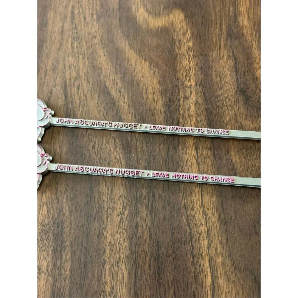 VTG John Ascuaga Nugget Casino Swizzle Stick Cocktail Drink Stir Collectibles